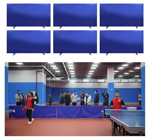 Generisch Tischtennis-Feldzaun-Leitplanke, stehend, 6-teilig, leicht, tragbar, Trennwand, 140 cm breit, Absperrblock für Ping-Pong-Feldzaun