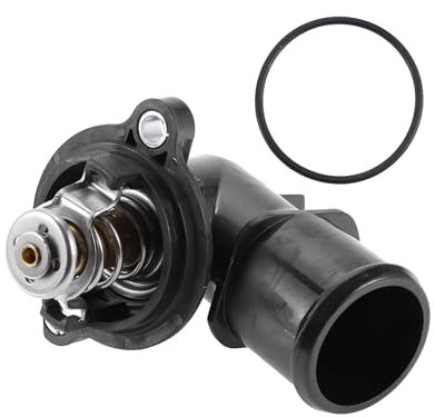 REPAIROCK Termostato dell'Automobile Termostato Motore dell'Alloggiamento dell'Assemblea N.68253514AA per Jeep Grand Cherokee 14-19 per Ram 1500 2014-2018 2020 2021 Plastica Nera