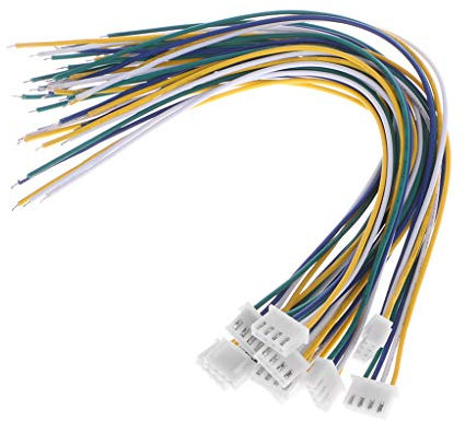 SANRLO 10 x 4-poliger JST XH 2,54 mm 24 AWG-Steckverbinder mit Drähten, 200 mm