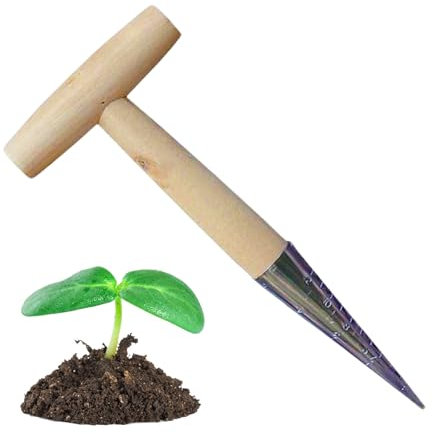 Planenanlage für Pflanzen - Werkzeug zum Graben nach Pflanzen | T -Manual T -Manual -Werkzeug zum Graben von Löchern mit Gips | Gartenwerkzeug für Präzisionsaussaat Blumen, Gurken und