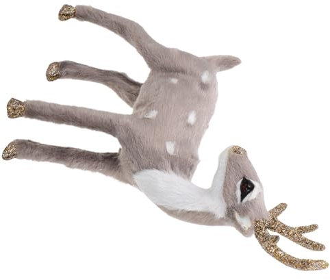 Yardwe Weihnachts Rentier Figur Rentier Deko Für Tisch Regal Und Schreibtisch Miniatur Elch-stofftier Für Bastelarbeiten Und Partydeko