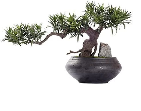 XAoSCd Künstlicher Bonsai, Künstlicher Bonsai-Baum, Wacholder, Kunstpflanzen, Dekoration Für Den Innenbereich Mit Keramiktöpfen, Dekoration Für Den Innen- Und Außenbereich, Feng-Shui,