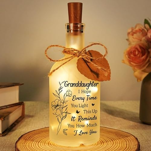 Granddaughter Gifts, Gifts for Granddaughter - LED Bottle Decorative Light | Granddaughter Birthday Gift, Prefect Christmas Birthday Present for Granddaughter, Granddaughter Gift from Grandparents
