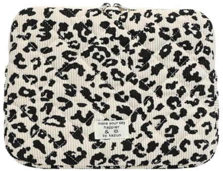 SDSFGX Housse de protection matelassée pour ordinateur portable 13-15 pouces motif léopard pour MacBook Pro/Air, housse universelle tendance pour ordinateur portable