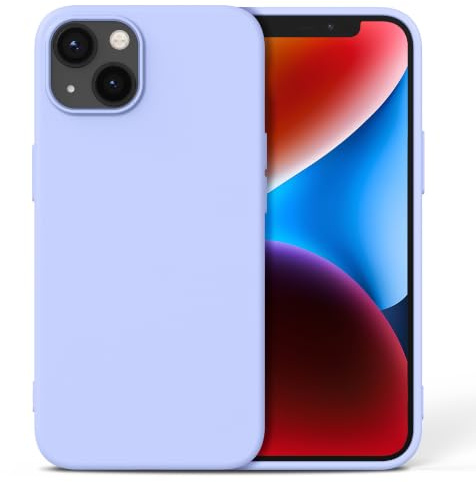 Nonional Silikon Hülle für iPhone 14, Kameraschutz Stoßfest Kratzfest Dünn Handyhülle - Flieder