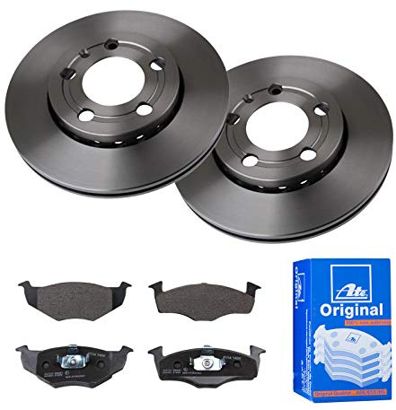 2 Bremsscheiben belüftet 239 mm + Bremsbeläge Vorne von ATE (1420-22247) Bremsensatz Bremsanlage Bremsen-Kit,Bremsenset, Bremsscheiben, Bremsbeläge, Bremsen-Set, Beläge, Bremsbelag, Bremsbelagsatz,