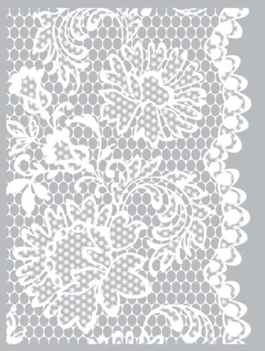 pochoir pate polymere dentelle 114x153mm -