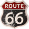HANTAJANSS Route 66 Schilder, Vintage-Metall-Shop-Schild, U.S. 66 High Way Road Blechschild für Zuhause und Garage, Wanddekoration, 30,5 x 30,5 cm