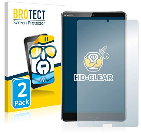 BROTECT Schutzfolie für Huawei MediaPad M5 8.4 | 2 Stück Transparenter Displayschutz Made in Germany Klare Displayschutz-Folie Clear Einfache Montage Case-Friendly