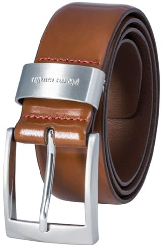 Pierre Cardin Vollrind Ledergürtel Gürtel Herren Vollleder, Größe/Size:90, Farbe/Color:braun