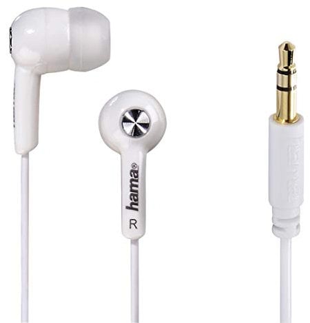 Hama Basic4Music Weiß - In-Ear-Kopfhörer (Im Ohr, Verkabelt, 20 - 20000 Hz, 1,2 m, Weiß)