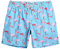 MaaMgic Short de Bains Homme Maillot de Bain Pants Court de Sport Séchage Vite Bien pour Vacance a la Plage, Light Blue Flamingo, Medium(tour de taille:79~84cm)