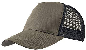 Atlantis Rapper Trucker-Kappe mit 5 Paneelen (Einheitsgröße) (Olive/Schwarz)