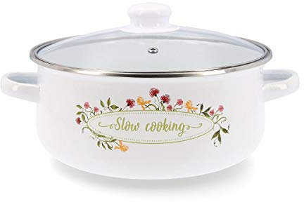 Quid Memory Casseruola Acciaio Smaltato 24 cm - 570 cl Acciaio Carbonatato Adatto Vetroceramica Adatto Elettrico Antiaderente