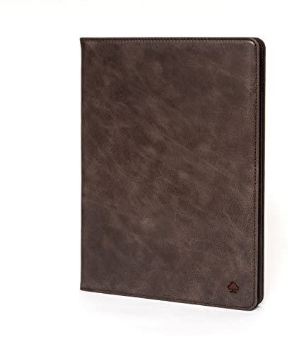 Porter Riley - Lederhülle für iPad Air 10.9 4. 5. Generation Ausgabe 2020/2021. Premium Echtleder Standhülle/Cover/Flip (Schokoladenbraun)