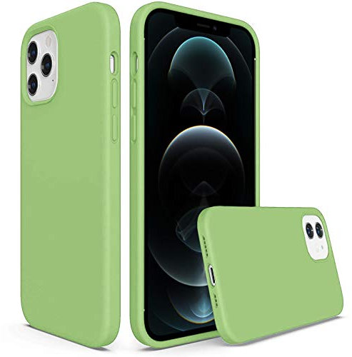 CoolGadget Schutzhülle TPU für iPhone 12 Pro Max, Silikonhülle, stoßfest, Kratzfest, kabelloses Laden, weiche Innenseite, Grün