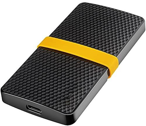 Ssd Pro Hard Disk esterno a stato solido 1 Tb/256 Gb/128 Gb, archiviazione di backup portatile, adatto per PC desktop, laptop, MacBook (128 GB, nero)