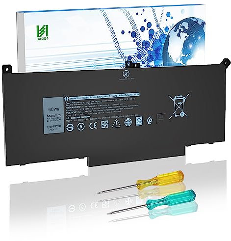 F3YGT Akku für Dell Latitude 12 7000 7280 7290 Latitude 13 7000 7380 7390 P29S002 Latitude 14 7000 7480 7490 P73G002 Serie DM3WC DM6WC 2X39G KG7VF 451-BBYE 453-BBCF - 7,6V/60Wh