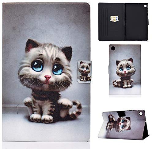 CASAFUNY Étui Coque pour Samsung Galaxy Tab A8 10,5 Pouces 2022 2021 SM-X200/ X205/ X207 Housse Étui de Protection avec Veille/Réveil Automatique pour Samsung Galaxy Tab A8 2022/2021, Chat Paresseux