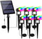 NATPOW RGB Gartenstrahler Solar, Solar Gartenleuchte LED Solarstrahler Solarlampen für garten Außen, IP65 Wasserdicht, 2 Modi Farbewechsel Gartenbeleuchtung Solar Hof, Garten, Auffahrt, Pool, Rasen