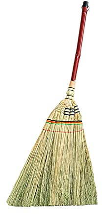 JYCCH Whisk Broom, Broom, Soft Sorghum Seedling Bamboo Handle, Natural Plant Eco-frendly Durable, Sweeping Dust Wall-Mounted Handmade Cleaning for Household agh (Size : 86x38cm) (86x38cm)
