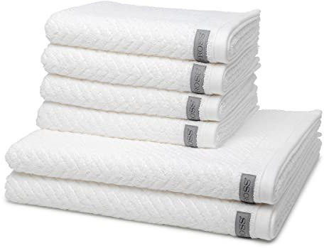 Ross - Smart - 4 X Handtuch 2 X Duschtuch - im Set (6er Set Weiß)