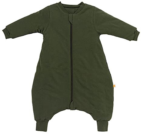 schlummersack Baby Schlafsack mit Füßen Winter 3.5 Tog 80 cm Olive | Schlafsack mit Beinen für eine Körpergröße von 80-90cm | Winter Schlafsack Baby mit Ärmel