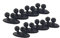 8 x Kabelmanagement-Clips, 26 x 15 mm, Kunststoff, selbstklebend, 3M-Kabelhalter für Auto, Büro und Zuhause (schwarz)