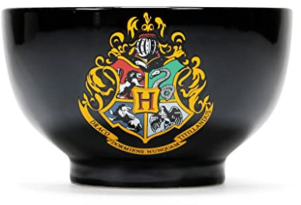 Abysse Corp Harry Potter - Müslischale - Hogwarts - Schüssel Crest Logo - Müslischüssel keramik - Schale Schulwappen - Schwarz
