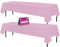 SOL Lot de 2 nappes longues roses jetables pour fêtes - Protection contre les déversements - Design opaque pour mariages, buffets, restauration et événements en plein air - 274 x 137 cm