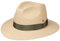 Mayser Sombrero Panamá Menton Mujer/Hombre - Made in The EU protección UV de Sol con Banda Grosgrain Verano Primavera/Verano - 58 cm Natural-Verde