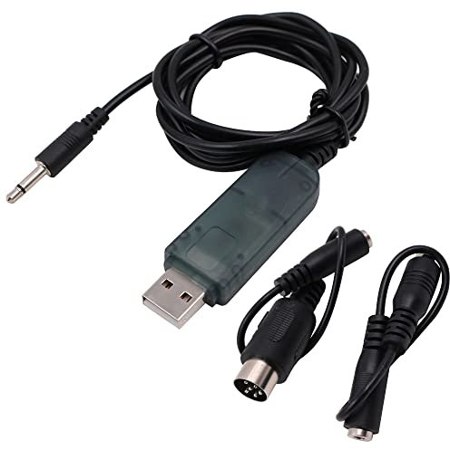 Hsthe Sea - USB-Adapterkabel für ferngesteuerten Flugsimulator | Kompatibel mit FS-i6 FS-i4 FS-TH9X FS-T6 FS-T4B FS-GT3 FS-GT2 Schwarz, Kunststoff