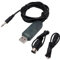 Hsthe Sea - USB-Adapterkabel für ferngesteuerten Flugsimulator | Kompatibel mit FS-i6 FS-i4 FS-TH9X FS-T6 FS-T4B FS-GT3 FS-GT2 Schwarz, Kunststoff