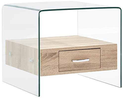 BADJAS Couchtisch mit Schublade 50x50x45 cm Wohnzimmer Couchtisch Kaffeetisch Living Beistelltisch