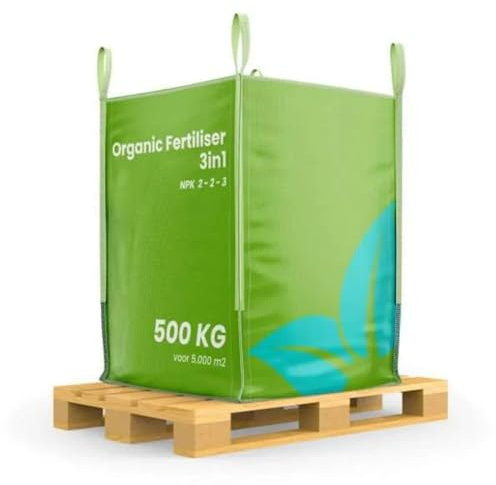 Kuhmist-Granulat 3In1 (Beutel 500 Kg - 5000 M2) - Allround-Organischer Dünger - Kuhmist - Gülle-Granulat - Bodenverbesserer - Getrocknetes Kuhmist-Granulat - Lavamehl-Zugabe - Organifer