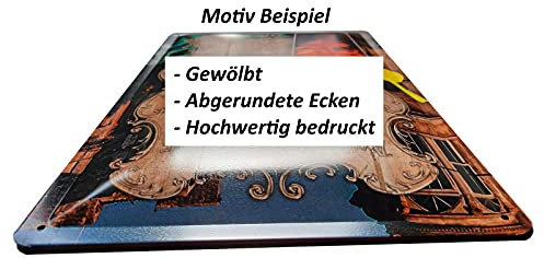 AGDeko® Blechschild 40x30 cm Grüße LEUTKIRCH IM ALLGAU zum Aufhängen oder Stellen Raum Dekoration