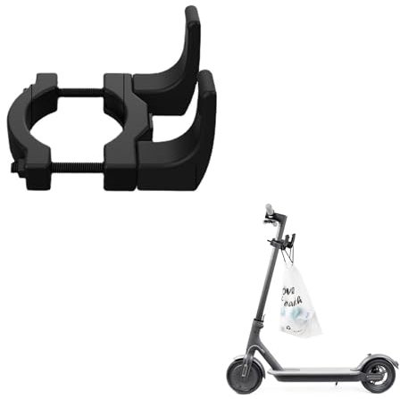Gancio anteriore per scooter elettrico, gancio per scooter elettrico, design a doppio gancio, gancio multifunzione, accessorio per scooter elettrico, scooter e scooter (nero)