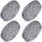 4 PCS Anfänger T-Shirt Garn elastischen Stoff häkeln Tuch Garn für DIY Stricken, Spaghetti Garn dicke Strickgarn für Hand DIY Tasche Decke Kissen Häkeln Projekte, Home Decor (Grau)