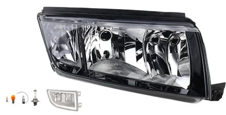 Johns, Scheinwerfer Halogen Front kompatibel zu Skoda Fabia 6Y 09/99-03/08 H7 H3 Rechts + Nebelscheinwerfer + Leuchtmittel