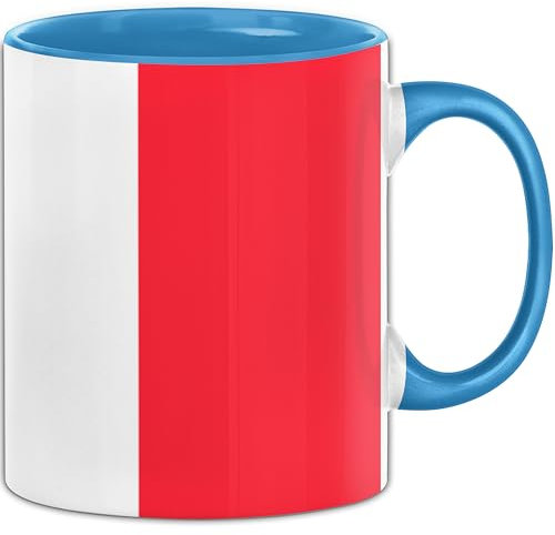 Frankreich Flagge Tasse Geschenk Fußball-Fans Europa 3D Alloverprint (Blau)