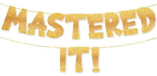 TOYVENTURES Goldenes Dekorationsset zum Schulabschluss, Congrats Grade Banner, Klasse 2024 Hintergrund, Partyzubehör für High School & College Feiern, Abschluss PHD (vorbespannt, kein Basteln