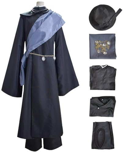 bi bi hou Undertaker Cosplay Kostüm Set mit Hut Anime Kuroshitsuji Verkleidung Undertaker Uniform Weihnachten Halloween Karneval Party Bühnenauftritt Kostüm für Erwachsene Unisex