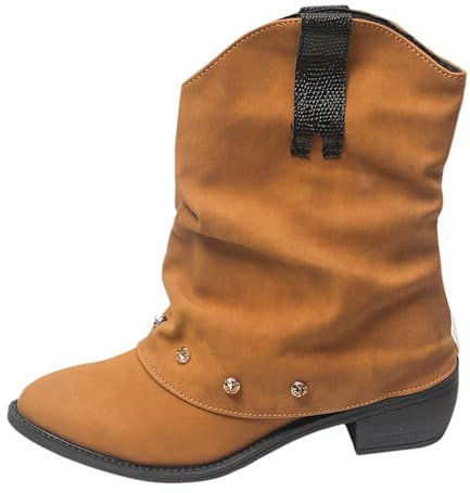 Stivali Donna Tacco Stivaletti Donna Estivo Anfibi Donna Platform Stivali Texani Donna Estivi Jeans Scarpe Traforate Donna Stivaletti Bassi Donna Primaverili Stivali Texani