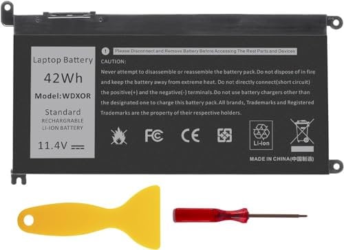 WDX0R 42WH Batería portátil de Repuesto para DELL Inspiron 13 15 5000 7000 Series 5570 7579 7378 5567 7573 5565 5379 5378 5770 5568 Latitude 3189 3390 P58F P69G 3CRH3 WDXOR 11.4V