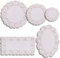 250 Pcs Paper Doilies, Multi-size Doilies Lace Paper, White Lace Round Rectangle Oval Paper Doilies for Tables Plates Cakes Desserts Crafts