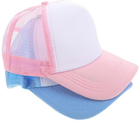 WATIIFUFU Cappy Frauen Sommer Sonnenschutz-Hut 2er Set Baseball Cap Für Herren Und Damen Verstellbare Sonnenmütze Atmungsaktive Outdoor Kappe Unisex Sonnenschutz Cap/Ideal Für Sport Und Reisen