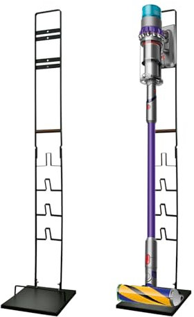 BISON Dyson Battery Vacuum Cleaner Stand - Organizer & Holder for Dyson Gen5, V15s, V15, V12 Slim, V11, V10, V8, V7, V6, DC30 - DC35 Stand with Frame for Dyson Battery Vacuum Cleaners (Black with