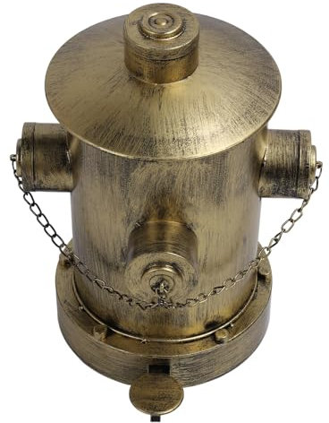 Cestino per Il Fuoco retrò, Tocco di Fuoco Riciclare la Decompressione del Cestino per Il Pavimento (Gold)