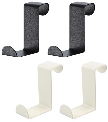 4 Piezas Gancho para Puerta de Armario en Forma de Z, Colgador Puerta, Perchero Puerta, Perchas Puertas Colgar, para Colgar Toallas en el Baño, Paños de Cocina en la Cocina, Chaquetas en la Entrada