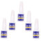 Beavorty 5Pièces Colle à Ongles Nail Art Pinceau Lot de Colle pour Faux Ongles et Décorations Trousse de Pratique et